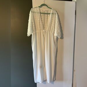 White Maxi Beach Coverup